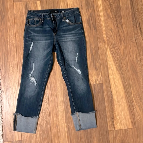 Jeans Donna 1822 Denim Sheila Curvy: Skinny Vita Media Elasticizzati Nero - Caviglia 71cm